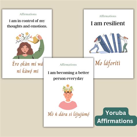 A- Yoruba Affirmations Flashcards – Welcome To Yorùbá Lessons