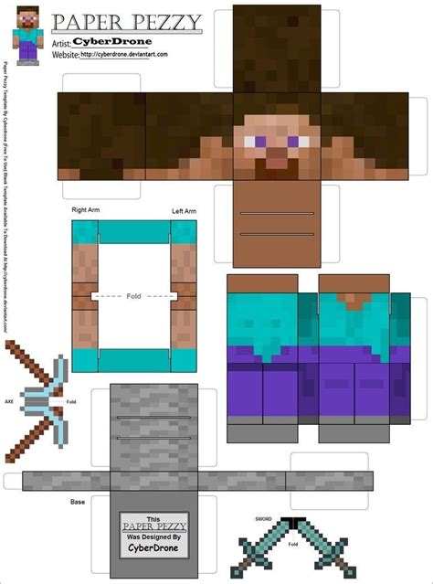 Minecraft Papercraft Bendable Skins