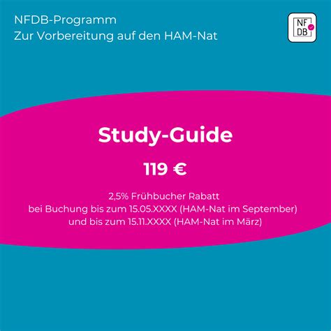 Study Guide zur Vorbereitung auf den HAM Nat NFDB Nachhilfe für