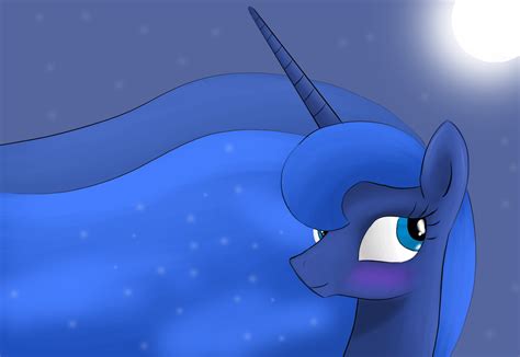 1120591 Safe Artist Twiren Princess Luna Blushing Bust Cute