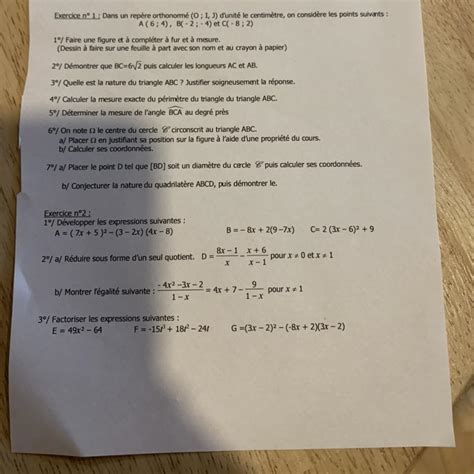 Bonjour jai un dm de maths niveau seconde à rendre pour demain et je