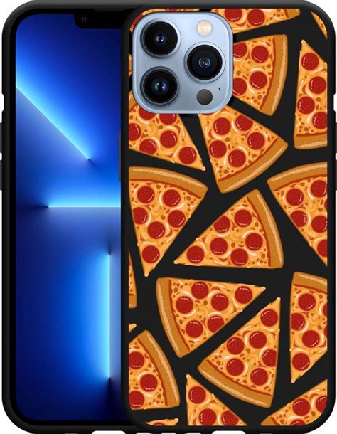 Cazy Hoesje Zwart Geschikt Voor IPhone 13 Pro Max Pizza Party Bol