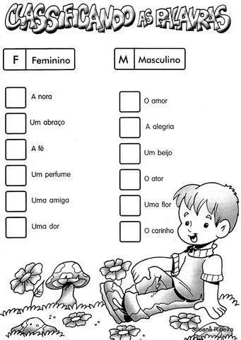 Atividades Masculino E Feminino Para Imprimir Online Cursos