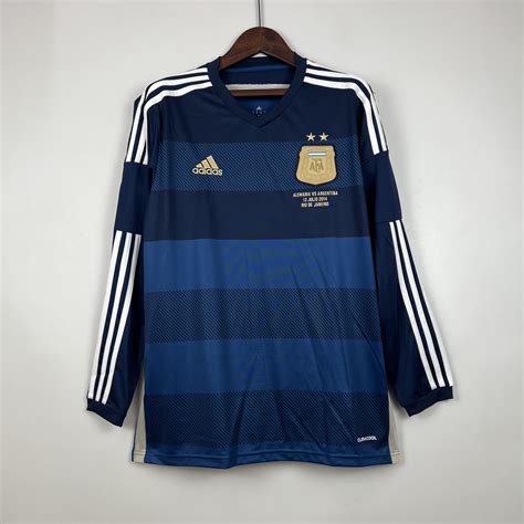 Camiseta Retro Argentina Visitante Manga Larga Futbolcamis