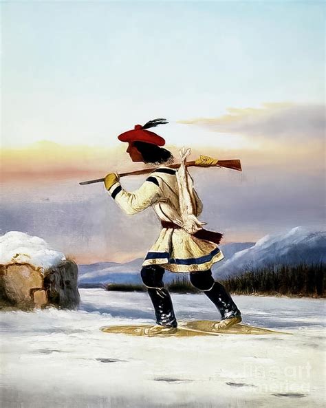 Indian Trapper By Cornelius Kreighoff Painting By Cornelius Krieghoff