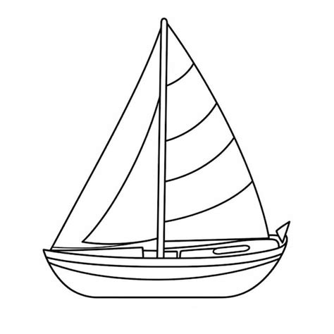 Premium Ai Image A Drawing Of A Sailboat With A Sail On The Front