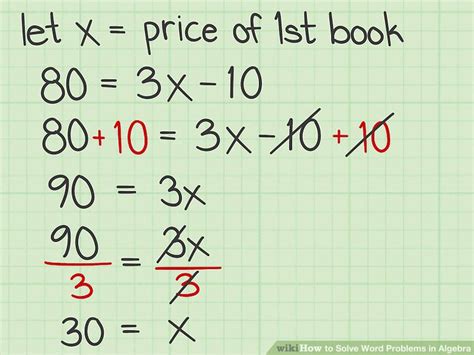 How To Solve Word Problems In Algebra With Pictures Wikihow