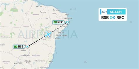 AD4431 Flight Status Azul Brazilian Airlines Brasilia To Recife AZU4431