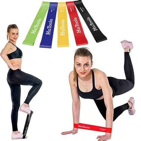 Pack Yoga Exercise Tension Band Belt Rubber Stretch Elastic Fitness