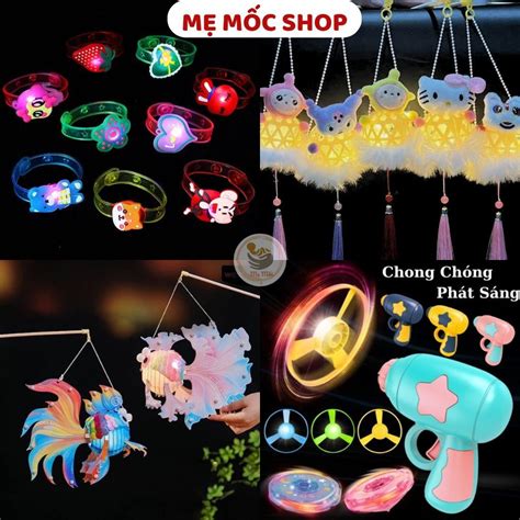 Tuyển Sỉ Bộ Đồ Chơi Trung Thu Hot Trend Đèn Lồng Nhựa Vòng Phát Sáng Lồng Con Cá Cho Bé
