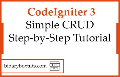 Codeigniter Simple Crud Step By Step Tutorial Binaryboxtuts