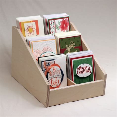 Organize your Handmade Cards with the Multi-Level Card Holder | Gift card displays, Greeting ...