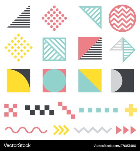 Set Modern Abstract Design Elements Royalty Free Vector