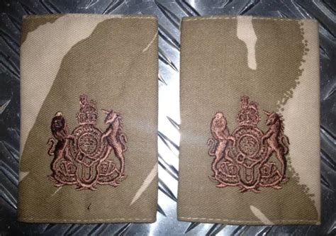 Genuine British Army Desert Camo Sergeant Major Rank Slides Epaulettes New £4 99 Picclick Uk