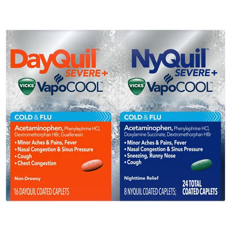 DayQuil and NyQuil Severe with Vicks VapoCOOL Cough, Cold & Flu