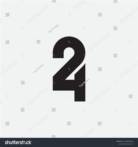 Number 24 Monogram Design Creative Logo Stock Vector (Royalty Free ...