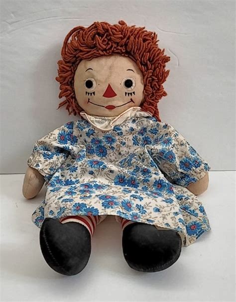 Raggedy Ann Doll Georgene Novelties 1947 Johnny Gruelle S Own Raggedy Ann 15 Vintage Rag Doll