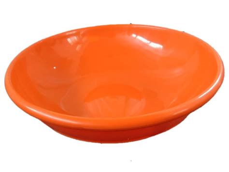 Round Inch Orange Plastic Ghamela For Home Capacity Litre At