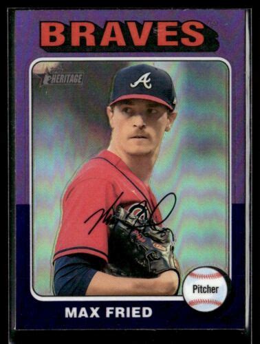 Topps Heritage Hot Box Purple Max Fried Atlanta Braves Ebay