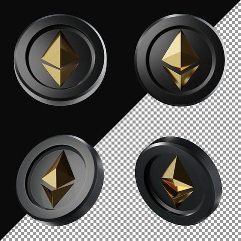 Premium PSD PSD Ethereum Crypto Coin Icon 3d Rendering Image