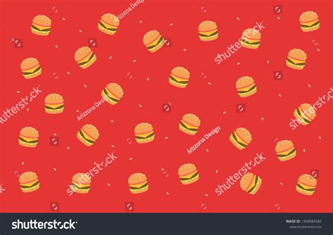 Hamburger Emoji Pattern Vector Stock Vector (Royalty Free) 1359584282