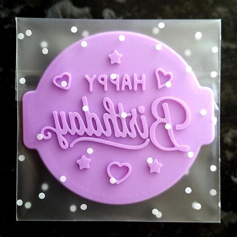 Happy Birthday Embosser Stamp For Fondant Icing Cupcake Cake Cookie