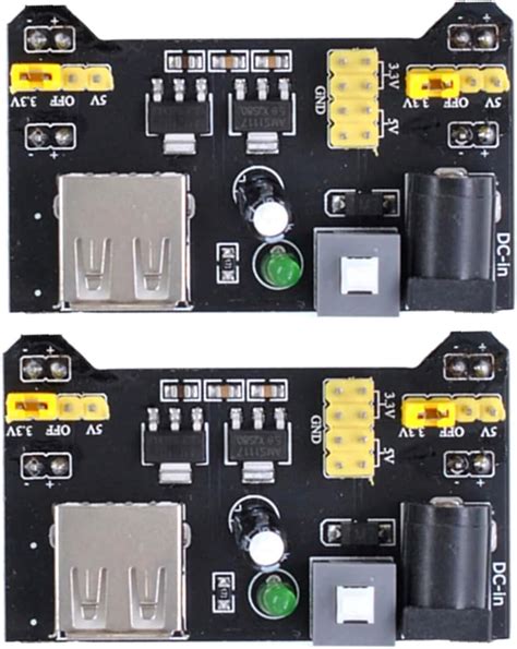 Ganasome 2pcs Módulo de Fuente de Alimentación para Protoboard 3 3V