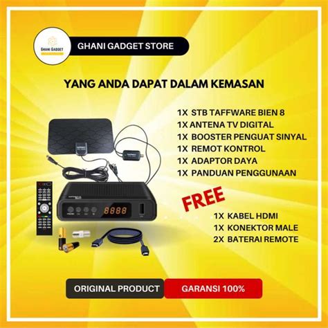 Promo Bundling Setup Box Antena Booster Penguat Sinyal Tv Digital