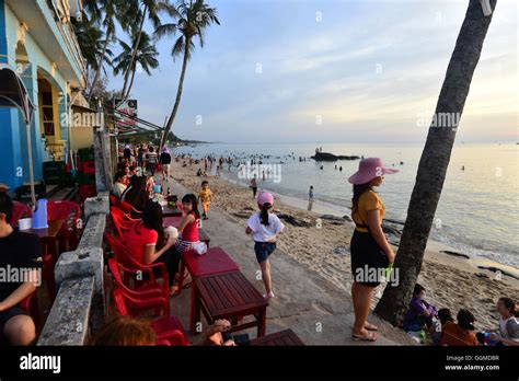 Beach Bar At Sunset Duong Dong On The Island Of Phu Quoc Vietnam