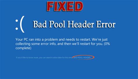 Understanding What Is A Bad Pool Header And How To Fix It