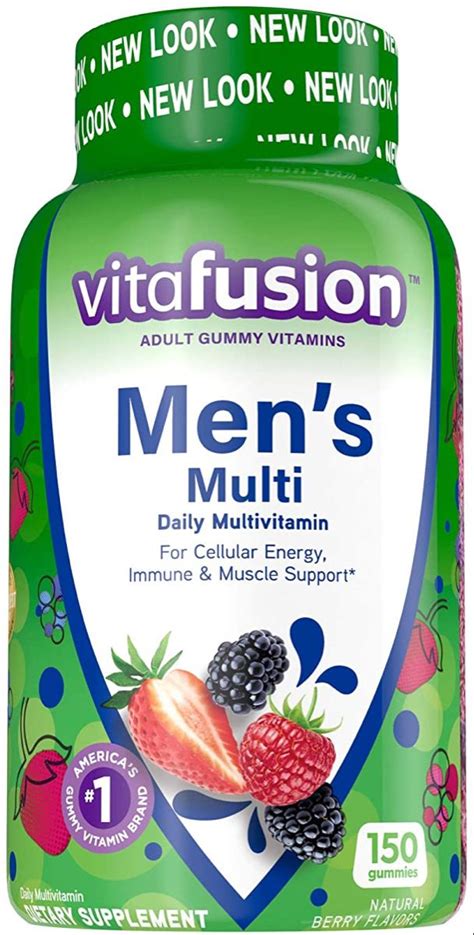 Vitafusion Gummy Vitamins For Men Berry Flavored Daily Multivitamins