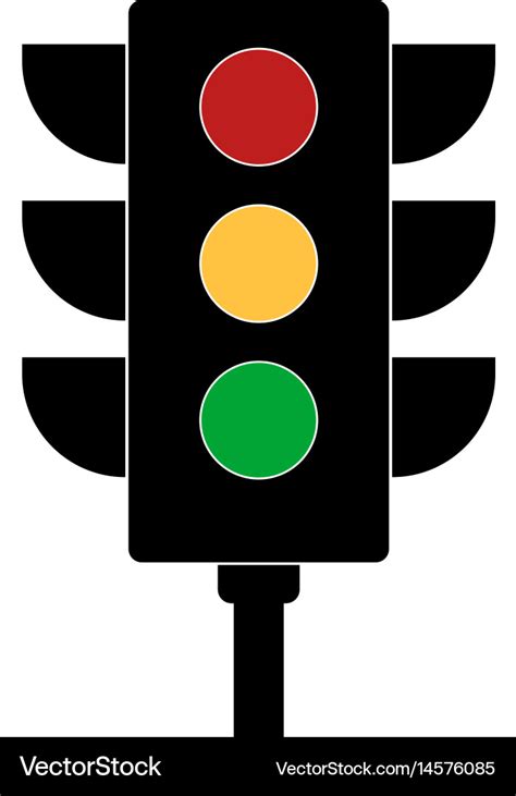 Traffic light signal Royalty Free Vector Image