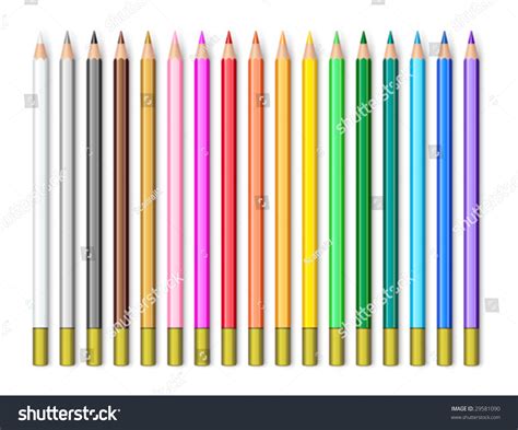 Realistic Pencils Set Stock Vector Royalty Free 29581090 Shutterstock