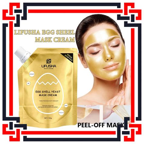 Jual Ls Lifusha Masker Wajah Cangkang Telur Egg Shell Yeast Mask Cream 100g Shopee Indonesia