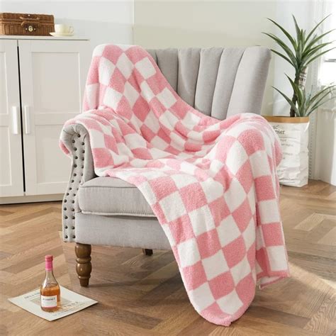 Amazon Checkered Throw Blanket Soft Fuzzy Lightweight Warm Preppy