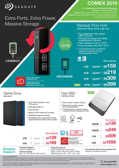 Seagate Portable HDD Pg 2 Brochures From COMEX 2018 Singapore On Tech