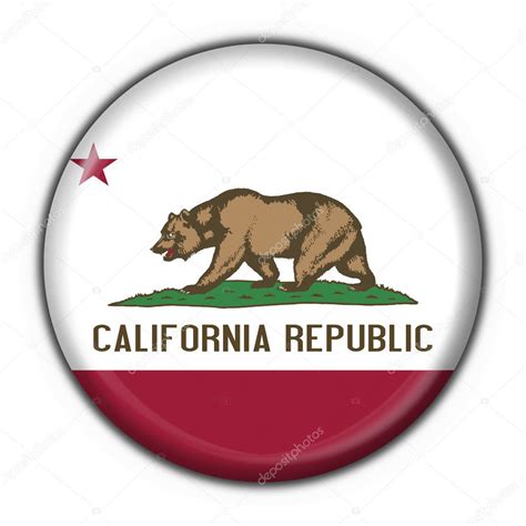 California (USA State) button flag round shape — Stock Photo © fambros ...