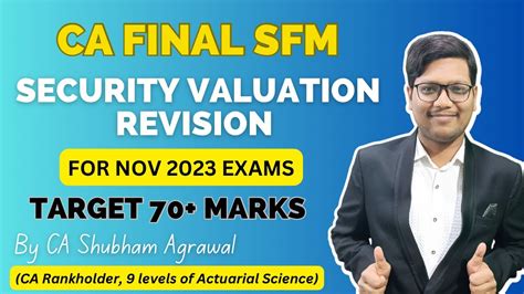 CA FINAL 70 MARKS GUARANTEED SECURITY VALUATION CA FINAL SFM