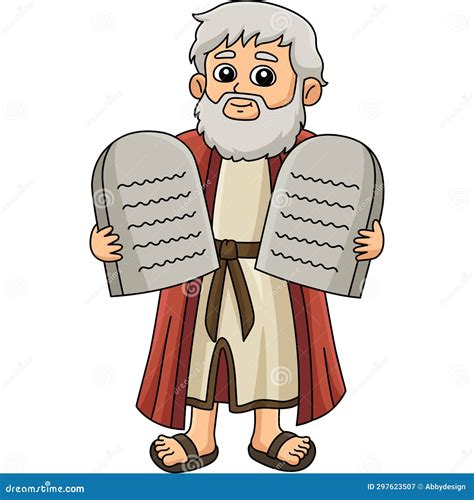 Moses With The Ten Commandments Cartoon Clipart