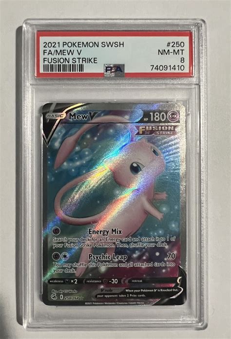 Mew V Full Art Swsh Fusion Strike Holo For Sale Online Ebay