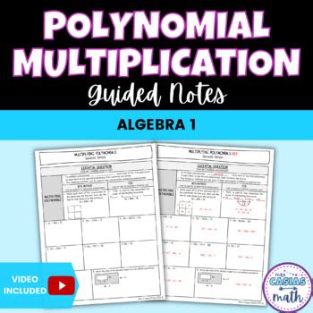 Multiplying Polynomials Guided Notes Lesson Algebra By Mrscasiasmath