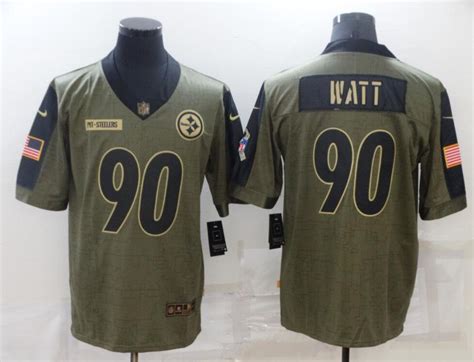 Men S T J Watt 90 Pittsburgh Steelers Salute To Service Limited