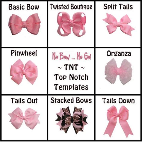 Tnt Top Notch Templates And Hair Bow Instructions Hair Bow