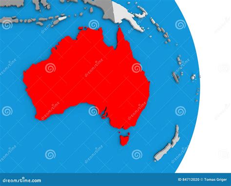 Australia On Globe Stock Illustration Illustration Of Globe 84712020