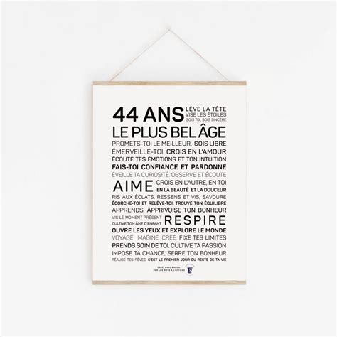 Affiche Cadeau Ans Le Plus Bel Ge Les Mots L Affiche