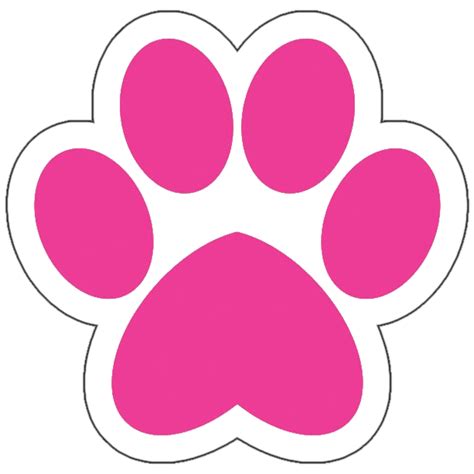 Pink Paw Print Set Of Six By Mhea Artofit