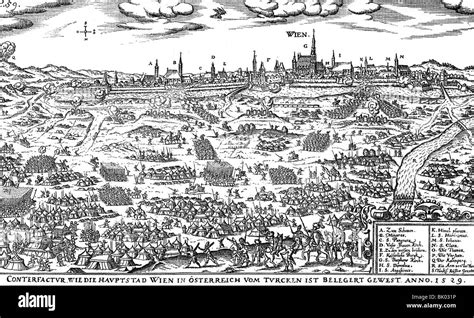 events, Ottoman Wars, Siege of Vienna 1529, view of the bivouac of ...