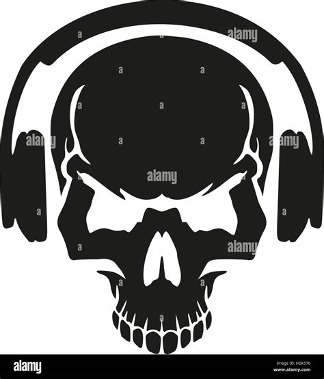 Skull With Headphones High Resolution Stock Photography And Images Alamy