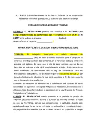 Contrato A Tiempo Indeterminado Pdf