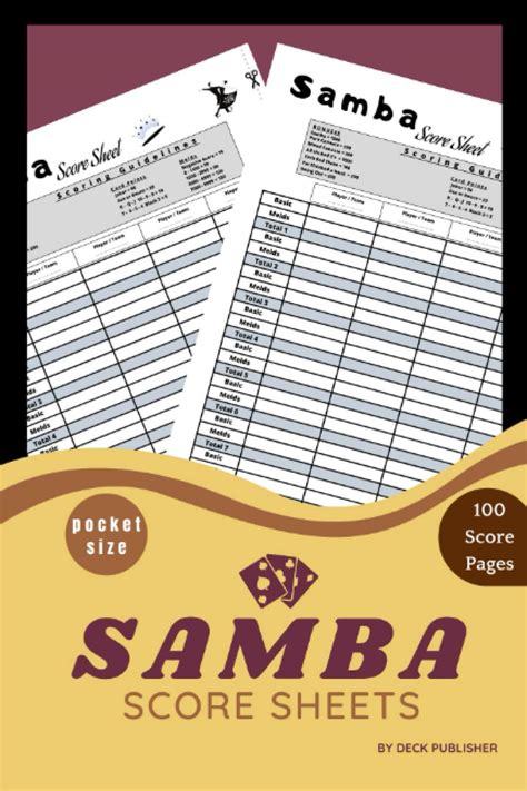 Samba Score Sheet Scorekeeping To Easily Keep Track Of All Scores